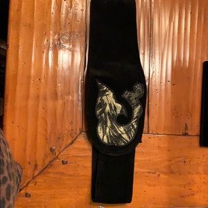 Belt. Cummerbund. Hong Kong made. Blk